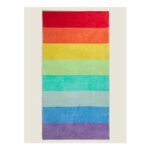 Rainbow Stripe Cotton Beach Towel – Free CC
