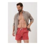 Red Contrast Stitch Swim Shorts Red S