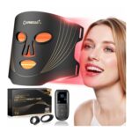 Red Light LED Face Mask with 400 Beads, Eye Protection