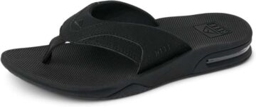 Reef Fanning, Mens Cushioned Flip Flop All black Size 7 only