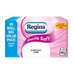 Regina Gentle Soft, 45 Rolls of Toilet Tissue, 3-Ply – S&S £13.12