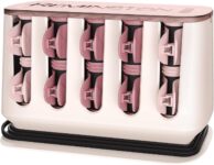 Remington PROluxe Heated Hair Rollers (OPTIheat Technology, 90 Second Heat Up, Sets Curls in 5 Minutes, 20 Velvet Flocked Rollers – 8 Medium 25mm and 12 Large 32mm) H9100
