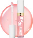 Revlon Super Lustrous Glimmer Lip Oil Hydrating Lip Gloss Oil with Plant-Based Squalane, Conditioning Shine, Non-Sticky Cushion Feel, Plumping Gloss Finish, Candy Hearts