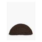 Ribbon Crochet Brown Clutch Bag