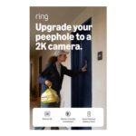 Ring Peephole Camera 2K, DIY Doorbell, 6x Zoom, Two-Way Talk