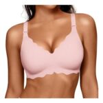 Riou Jelly Bras Deep-v Seamless Sleep Bra for Women