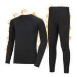 Roadbox Boys Thermal Underwear Set, Kids Fleece Lined Long Johns