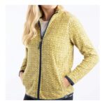 Rochelle Full Zip Printed Microfleece Cream