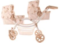Roma Twin Dolls Pram teddys – Adjustable Handle, 16 Combinations – Sold by Roma Prams FBA