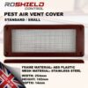 Roshield Pest Proofing Air Brick Mesh Vent Cover Mouse Insect Rodent Prevention x 1 / (2 for £14.44, 4 for £21.24) – Sold By Fort Products