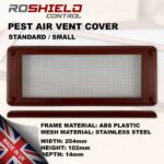 Roshield Pest Proofing Air Brick Mesh Vent Cover Mouse Insect Rodent Prevention x 1 / (2 for £14.44, 4 for £21.24) – Sold By Fort Products