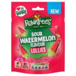 Rowntrees Lollies Sour Watermelon Flavour Sweets Sharing Bag, 130g Pack of 1