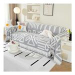 Royhom Boho Sofa Cover 3-Seater L-Shape Grey 180x340cm