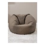 Rucomfy Teddy Fleece Kids Slouchbag Taupe Beanbag
