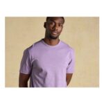 Rugby Club Purple Classic Fit Garment Dyed Cotton T-Shirt