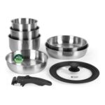 Russell Hobbs Smart Clip Cookware Set, 8 Piece, Stainless Steel