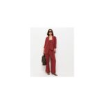 Rust Ruched Sleeve Blazer