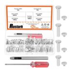 Rustark 142Pcs Chicago Screws & Rivets Kit with Tools