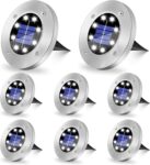 SCNNC Solar Pathway Lights Cool White, Pack of 8