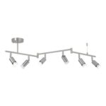 SEEBLEN 6-Light Nickel Ceiling Track Lighting with Foldable Arm