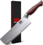 SHAN ZU Nakiri Knife 7 inch, Japanese Chef Cooking Knife w/Voucher