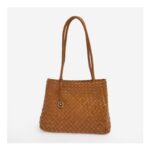 SILVIANO Brown Woven Shoulder Bag