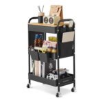 SONGMICS 3-Tier Rolling Cart with Table Top