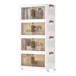 SONGMICS 4-Tier Stackable Storage Boxes with Lid