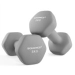 SONGMICS Hex Dumbbells with Neoprene Coating for Strength Training, Set of 2