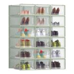 SONGMICS Stackable Shoe Boxes, 18-Pack
