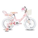 STITCH Unicorn 14-Inch Girls Bike with Basket and Doll Seat