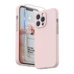 SURPHY iPhone 13 Pro Case Liquid Silicone, Shockproof Pink