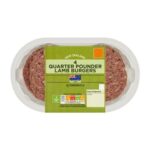 Sainsburys 4 Quarter Pounder Lamb Burgers 454g (Nectar)