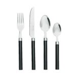 Sainsburys Home 16pc Coloured Handle Cutlery Set – Black