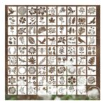 Satisfied 80 Pcs Reusable Nature Stencil Set