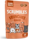 Scrumbles Cat Treats Krunchies Chicken 27% All Lifestages 60g Bag Hypoallergenic No Added Sugar Gluten Free Low Calories