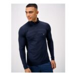 Seam Free Half Zip in Navy