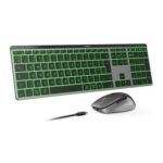 Seenda COE64-3 Pro Bluetooth Backlit Keyboard and Mouse Black Grey