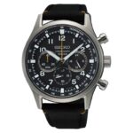 Seiko Conceptual Sport Mens Chronograph Black Dial & Black Nylon Strap Watch