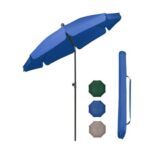 Sekey 2m Garden Parasol with Cover, Adjustable and Portable