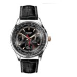 Sekonda Maverick Mens Analogue Watch 43mm Silver Leather Strap