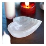 Selenite Heart-Shaped Bowl 10cm Crystal Charging Tray