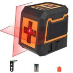 Self-Levelling Cross Line Laser Level with Magnetic Bracket 360 Rotation IP54 Indoor Outdoor – Red D1