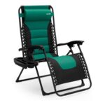 SereneLife Zero-Gravity Folding Garden Chair with Cup Holder, Removable Pillow