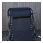 Set of 2 Black Multi Position Textoline Zero Gravity Chairs