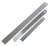 Set of 3 Metal Rulers 12, 8, 6 Stainless Steel Metric Imperial Dual Marking Rulers