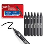 Sharpie Creative Marker Acrylic Paint Pens Bullet Tip Water-Based Paint Markers Black 6 Count