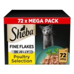 Sheba Fine Flakes in Jelly – Poultry Wet Cat Food – £23.88 S&S Voucher