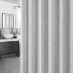 Shower Curtain for Bathroom – Mould and Mildew Resistant – Grey, 180 x 180 cm (71 x 71 Inch) Water Repellant PEVA Fabric