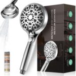 Shower Head with Filter, High Pressure Handheld Showerhead with Multilayer Filtration, 10 Spray Modes, Water-Saving & Anti-Limescale